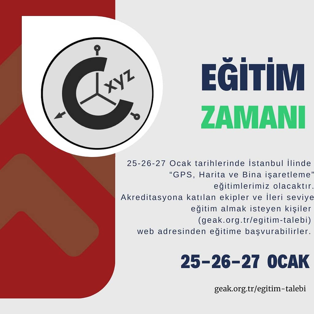 “GPS, Harita ve Bina işaretleme” Eğitimi Başvuru Talebi